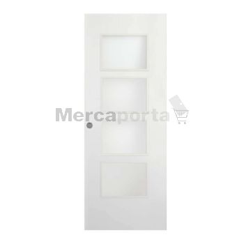 BLOCK CORRED V FABRICADA CANAL + HERRAJES LISA (100) BLANCA LACADA