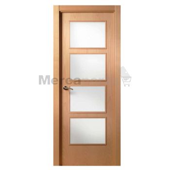 BLOCK PTA. VIDRIERA FAB. LISA VETA VERTICAL HAYA VAP. BZ MADERA