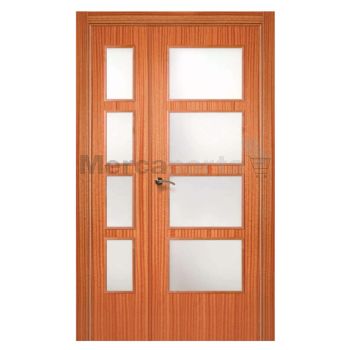 BLOCK PTA. VIDRIERA FAB. DOBLE LISA VETA VERTICAL SAPELLY BZ MADERA