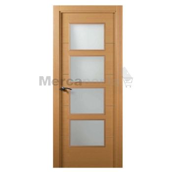 BLOCK PTA. VIDRIERA FAB. 4 RANURAS HAYA VAP. BZ MADERA