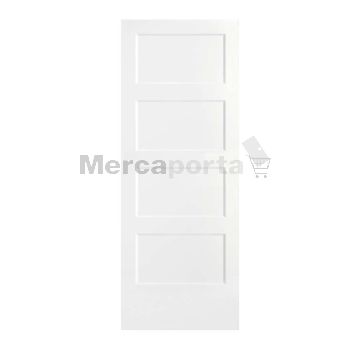 TABLERO MDF PLAFONADA 4 CUADROS (840) 2110x840x07 BLANCO LACADO