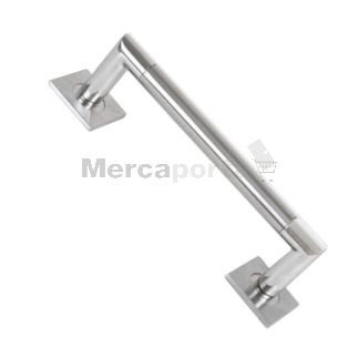 MANILLON 2044 C/ROSETA CUADRADA 200x052 INOX