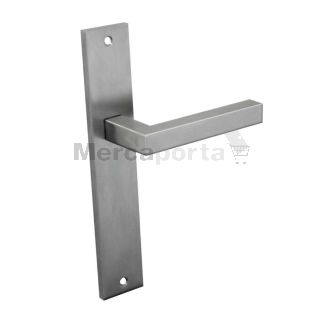 JUEGO MANETA 2014 C/PLACA CUADRADA 245x045 INOX