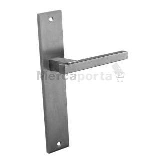 JUEGO MANETA 2018 C/PLACA CUADRADA 245x045 INOX