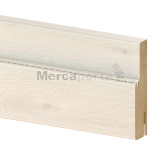 BAT. MDF EXT. 1 LADO C/GOMA G50 2200x140x30 ROBLE NORDICO LAMINADO