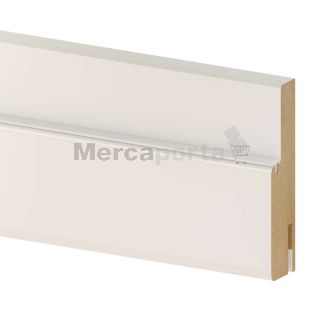 BAT. MDF EXT. 1 LADO C/GOMA G50 2200x090x30 BLANCO LACADO